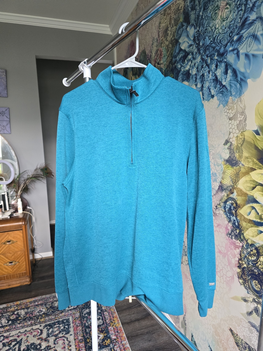 Nike Men's Teal Half-Zip Pullover